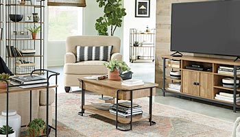 family room furniture including TV stand