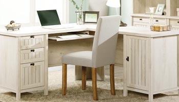 home office furniture: L-shaped desk