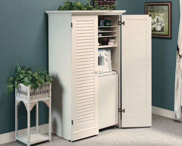 Sauder Harbor View® Craft and Sewing Armoire with Table - Image 2