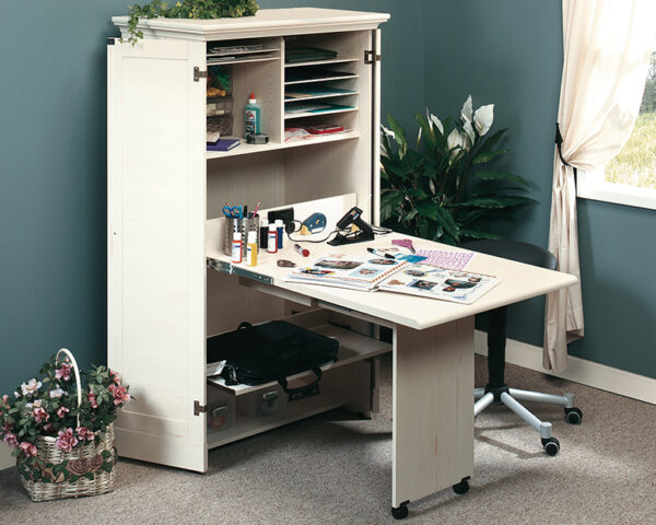 Sauder Harbor View® Craft and Sewing Armoire with Table - Image 4