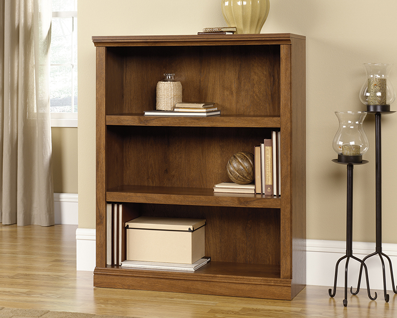 Sauder Select 3 Shelf Bookcase 410372, Sauder Select Bookcase Vintage Oak