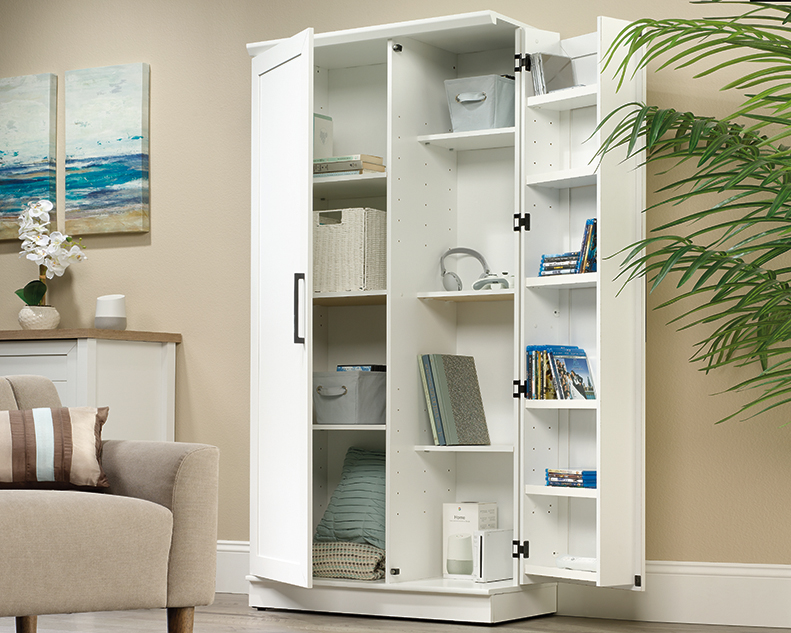 Sauder HomePlus Collection Storage Cabinet Soft White 422425