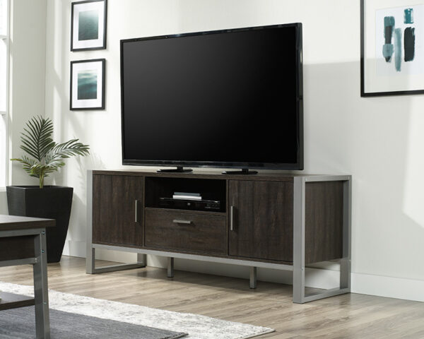 Sauder Rock Glen® Contemporary Metal & Wood TV Credenza