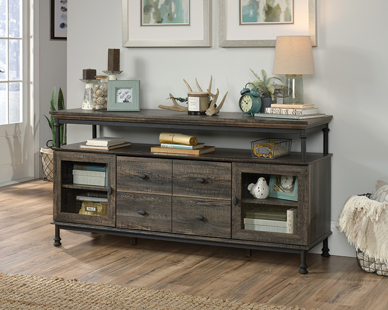 Sauder canal street tv stand discount