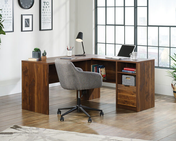 Sauder Harvey Park® Mid-Century Modern L-Shaped Office Desk