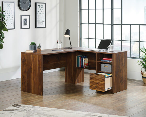 Sauder Harvey Park® Mid-Century Modern L-Shaped Office Desk - Image 2