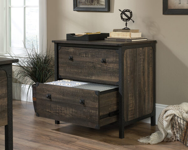 Sauder Steel River® 2-Drawer Lateral File Cabinet in Carbon Oak - Image 2