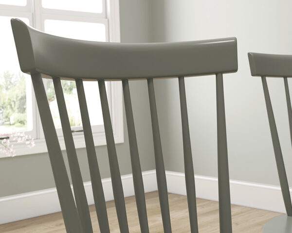 Sauder New Grange Farmhouse Spindle Chairs in Pewter Green - Image 2