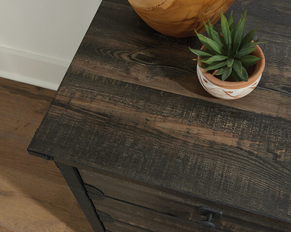 Sauder Steel River® Industrial Metal & Wood Credenza with Drawers - Image 3