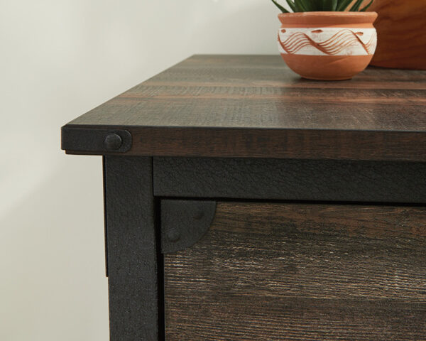 Sauder Steel River® Industrial Metal & Wood Credenza with Drawers - Image 4