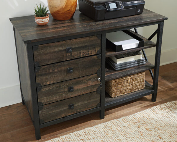 Sauder Steel River® Industrial Metal & Wood Credenza with Drawers - Image 5