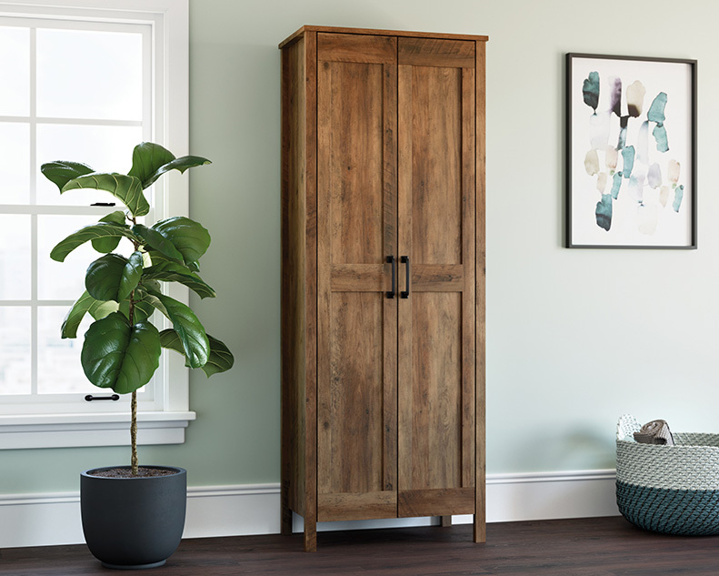 Sauder Select Two Door Storage Cabinet in Pine Finish 427958