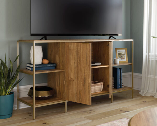Sauder International Lux Modern TV Credenza in Sindoori Mango - Image 2