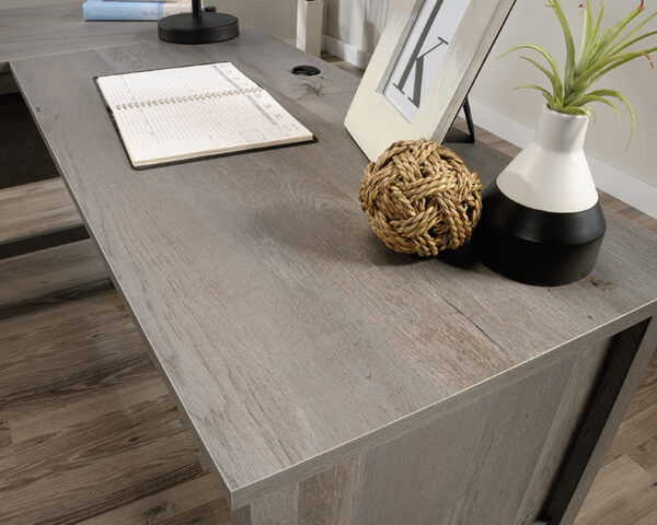 Sauder Cottage Road® Wood L-Shaped Desk in Mystic Oak Finish - Image 4