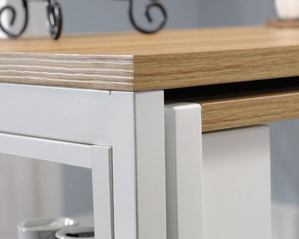 Sauder Select Wood and Metal Kitchen Island with Storage - Image 4