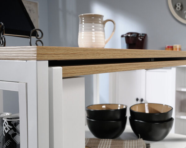 Sauder Select Wood and Metal Kitchen Island with Storage - Image 5