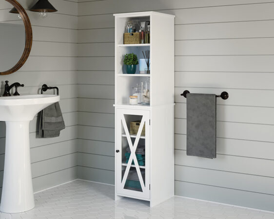 Reversible Bathroom Storage Shelf