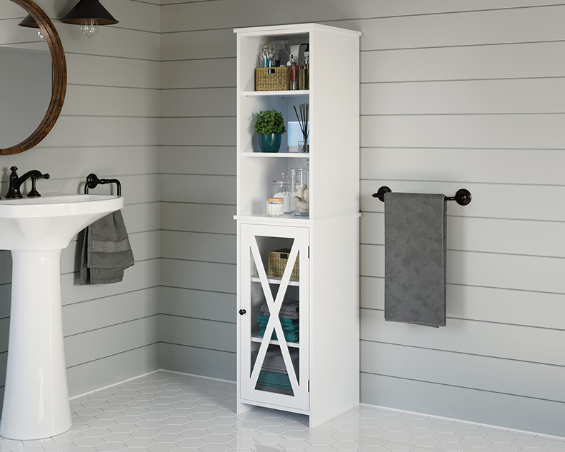 Cottage Bathroom Storage Cabinet