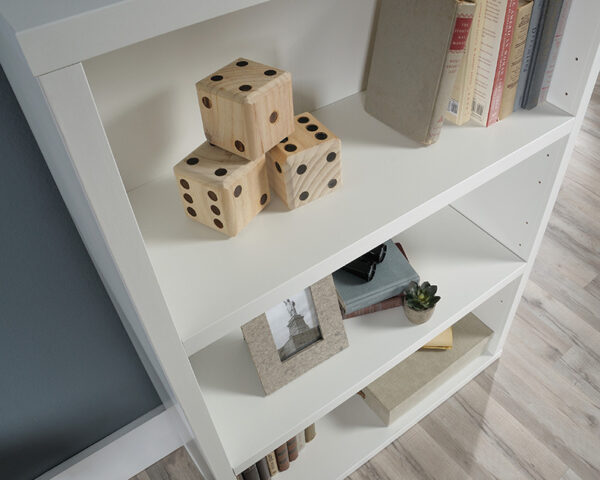 Sauder Select 3-Shelf Display Bookcase in Soft White - Image 4