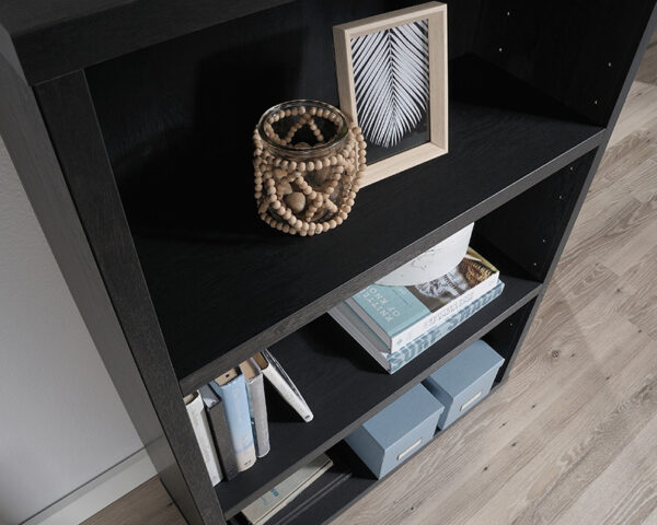 Sauder Select 3-Shelf Display Bookcase in Raven Oak - Image 4