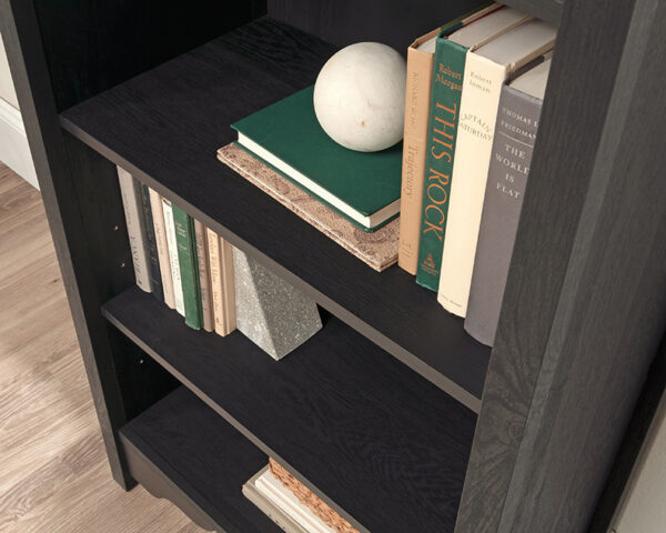 Sauder Dawson Trail™ 5-Shelf Display Bookcase in Raven Oak - Image 4