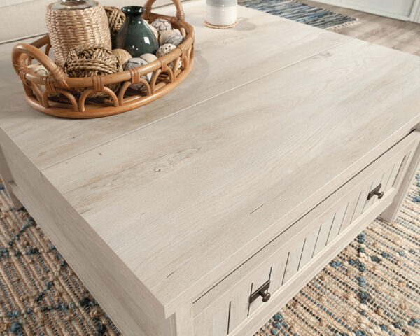 Sauder Costa Lift-Top Coffee Table in Chalked Chestnut - Image 4