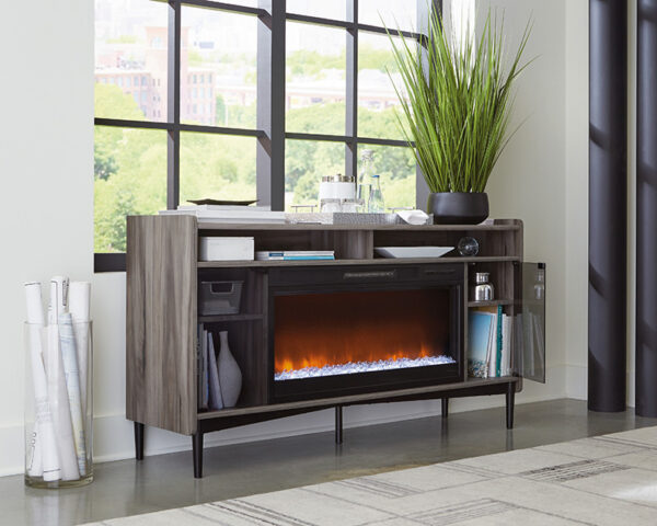 Sauder Harvey Park® Fireplace TV Credenza with Glass Doors - Image 2