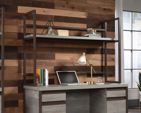 Sauder Manhattan Gate® Modern Desktop Hutch in Mystic Oak Finish