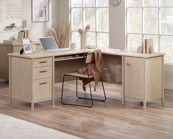 Sauder Whitaker Point ™ L-Shaped Home Office Desk in Natural Maple