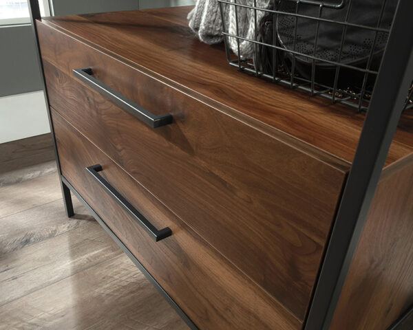 Sauder Nova Loft® Open Wardrobe with Drawers in Grand Walnut - Image 4