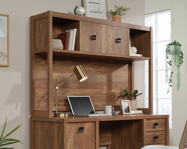 Sauder Cannery Bridge® Desktop Hutch with Doors in Sindoori Mango - Image 2