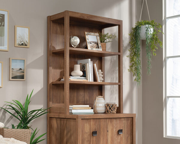 Sauder Cannery Bridge® 2-Shelf Library Hutch in Sindoori Mango