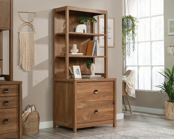 Sauder Cannery Bridge® 2-Shelf Library Hutch in Sindoori Mango - Image 5