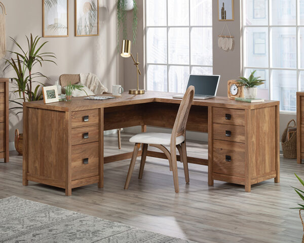 Sauder Cannery Bridge® L-Shaped Desk with 6 Storage Drawers