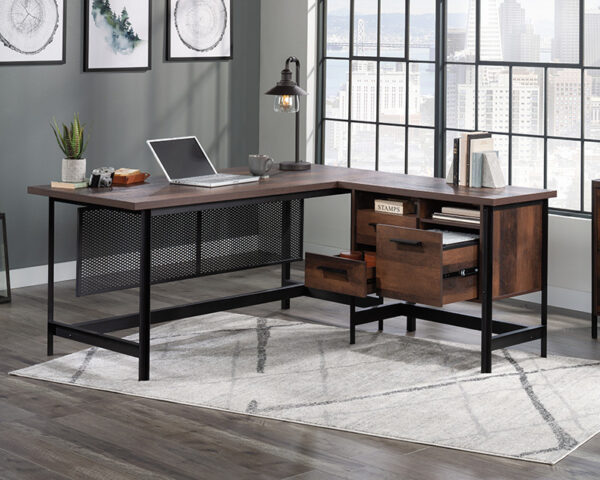 Sauder Briarbrook™ L-Shaped Computer Desk in Barrel Oak - Image 2