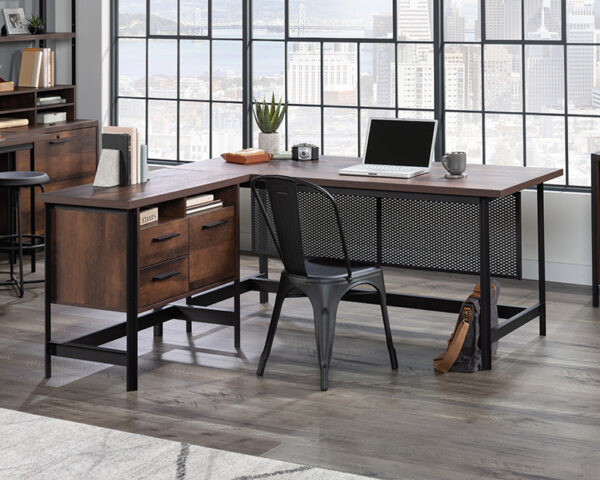 Sauder Briarbrook™ L-Shaped Computer Desk in Barrel Oak - Image 3