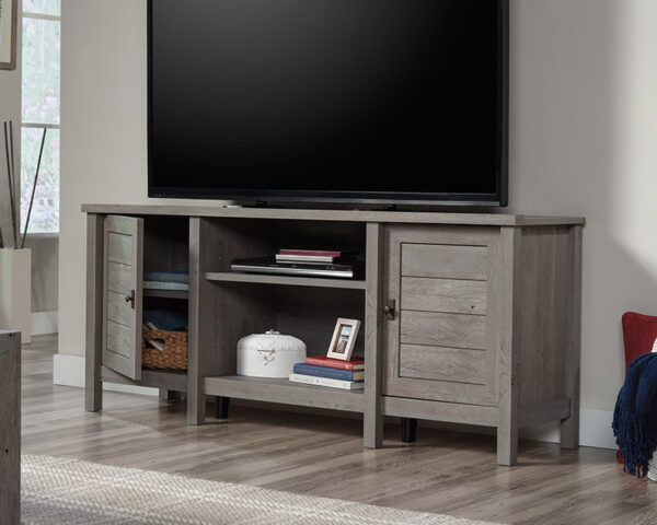Sauder Cottage Road® TV Credenza with Doors Mystic Oak - Image 2