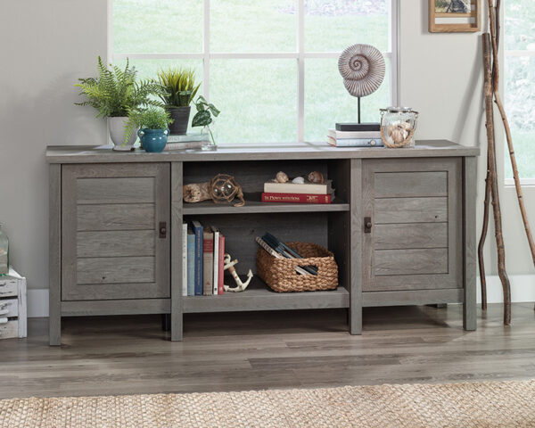 Sauder Cottage Road® TV Credenza with Doors Mystic Oak - Image 3