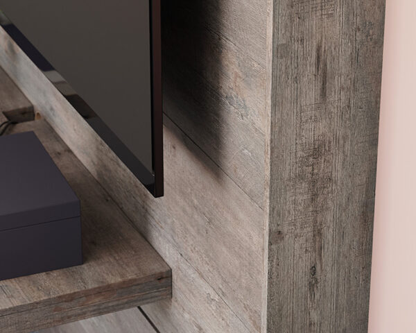 Sauder Steel River® Entertainment Wall in Weathered Wood - Image 3