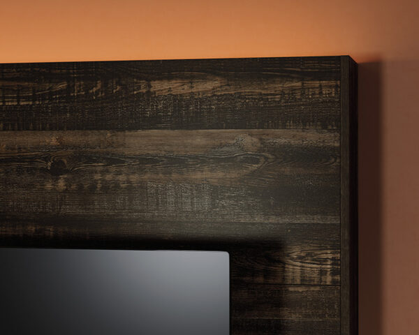 Sauder Steel River® Entertainment Wall in Carbon Oak - Image 5