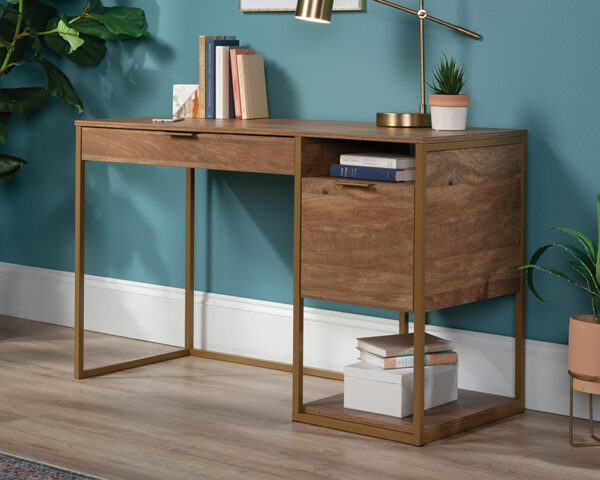 Sauder International Lux® Home Office Desk in Sindoori Mango