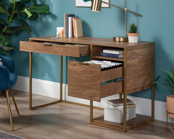 Sauder International Lux® Home Office Desk in Sindoori Mango - Image 2