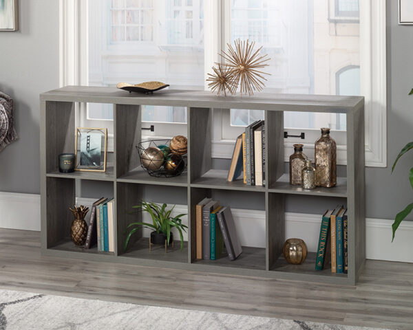 Sauder Select 8-Cube Organizer Storage Bookshelf Mystic Oak - Image 2