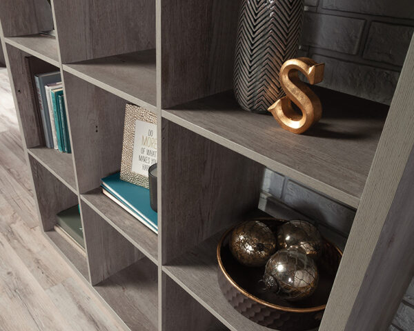 Sauder Select 9-Cube Organizer Storage Bookcase Mystic Oak - Image 4