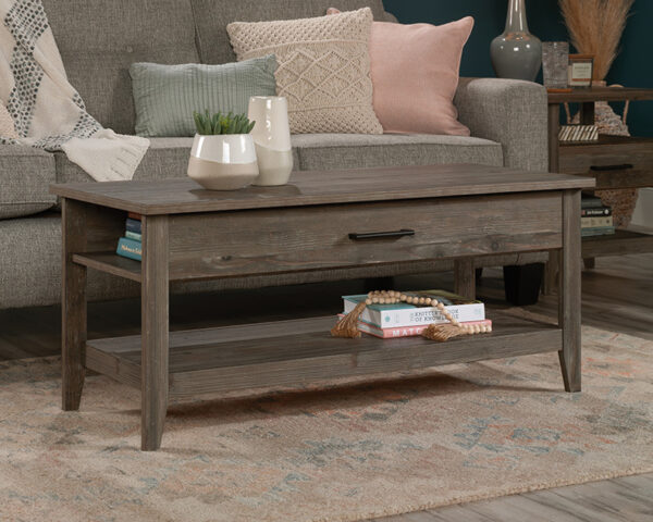 Sauder Summit Station® Lift-Top Coffee Table with Shelf in Pebble Pine - Image 2