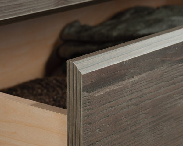 Sauder Summit Station® 4-Drawer Rustic Dresser in Pebble Pine - Image 4