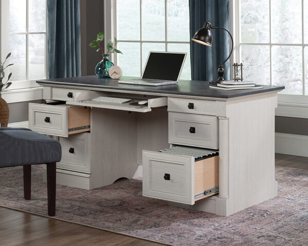 Sauder Palladia® Executive Home Office Desk in Glacier Oak - Image 2