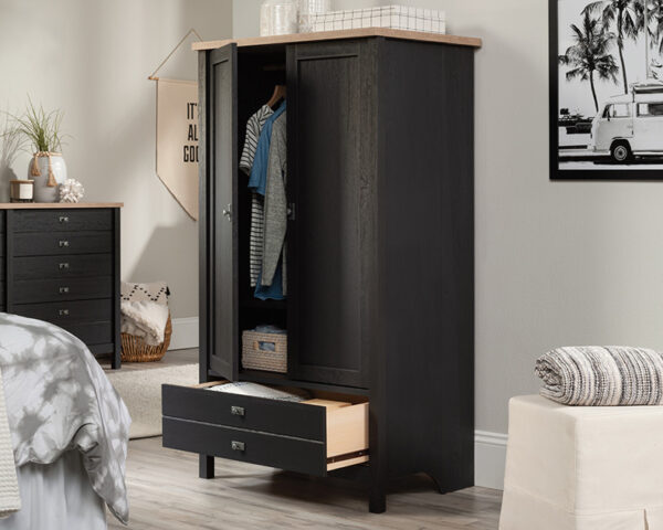 Sauder Cottage Road® Wardrobe/Armoire Cabinet in Raven Oak - Image 2