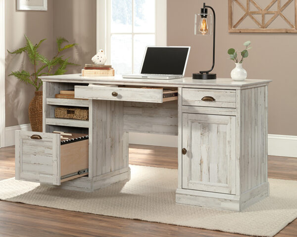 Sauder Barrister Lane® Home Office Executive Desk in White Plank - Image 2