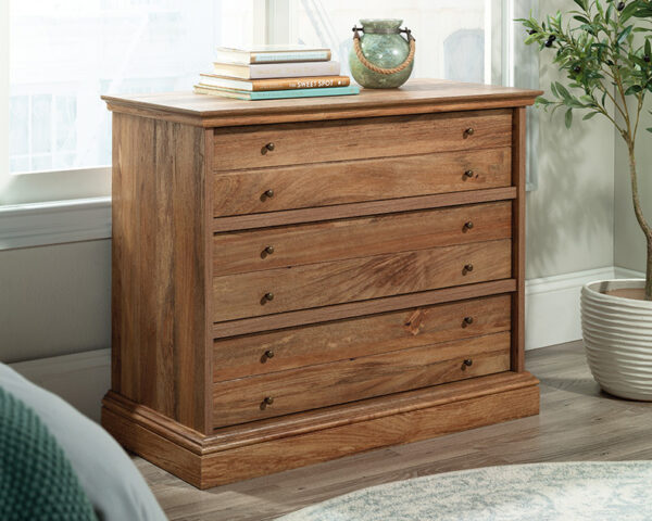 Sauder Barrister Lane® 3-Drawer Bedroom Chest in Sindoori Mango
